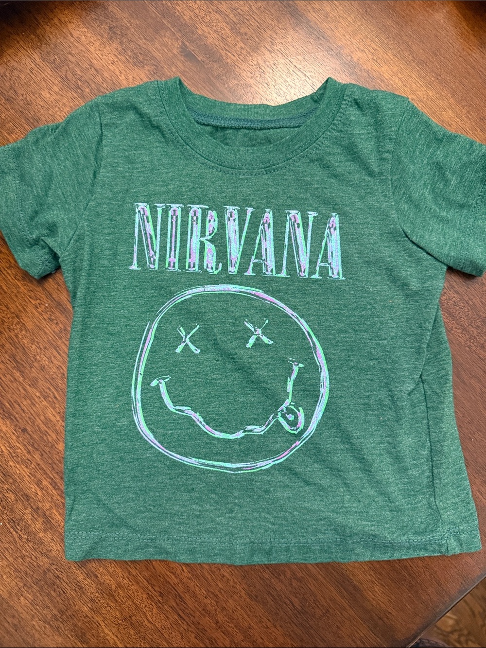 NIRVANA Green Kids' Short Sleeve Graphic Tee